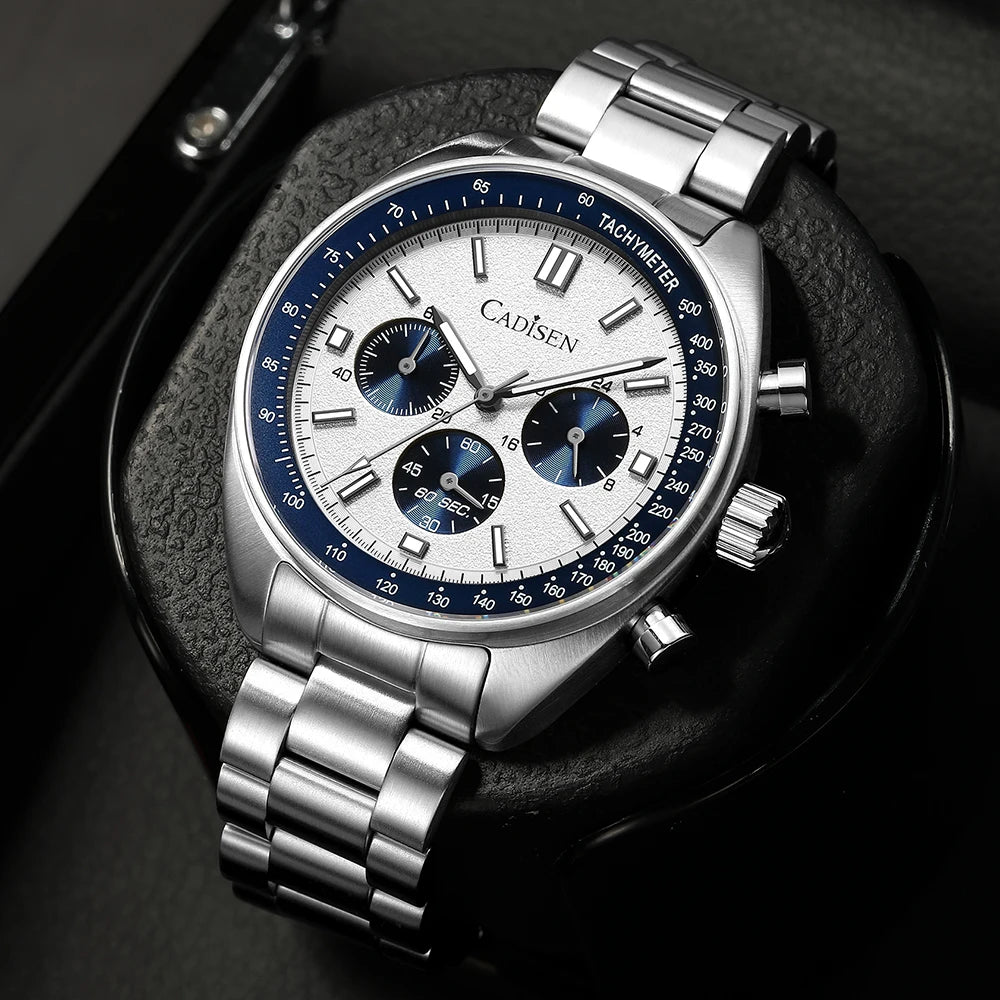CADISEN Nové pánske hodinky Kremeňové business hodinky Japonsko VD53 Pánske hodinky Luxusné hodinky Pánske chronografové hodinky pre mužov