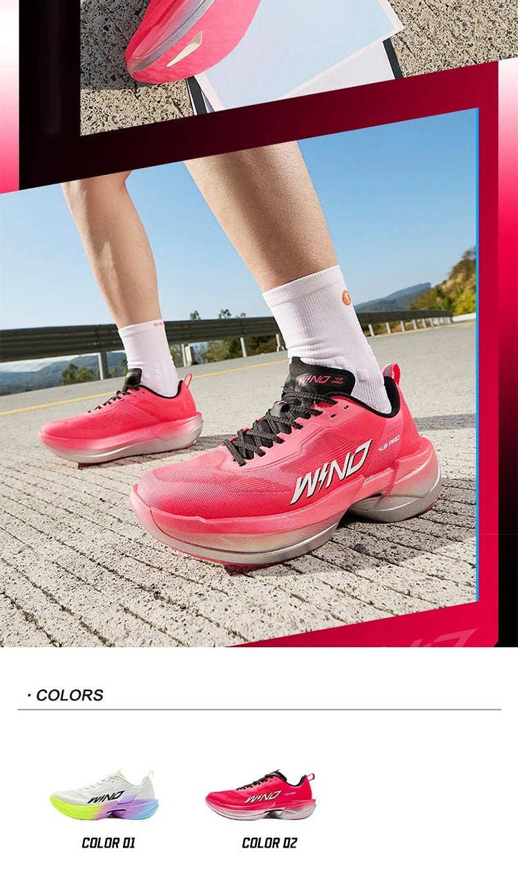 QIAODAN WIND 4PRO Maratonské boty s karbonovou deskou Pánské profesionální závodní tenisky Prodyšné běžecké sportovní boty QDB023262291