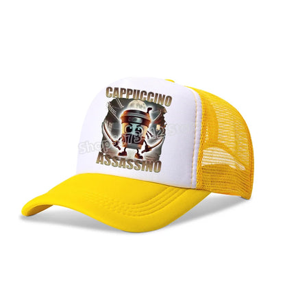 Italian Brainrot Baseball Caps Funny Anime Print Tung Tungtung Sahur Hats Summer Adjustable Fmaliy Headdress Cap Birthday Gifts