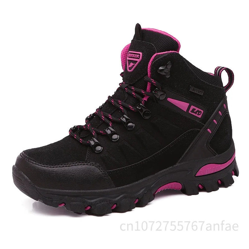 Couples Outdoor Hiking Shoes Comfortable Wear-Resistant Camping Climbing Mountain Shoes Breathable Sports Shoes Camping Boots