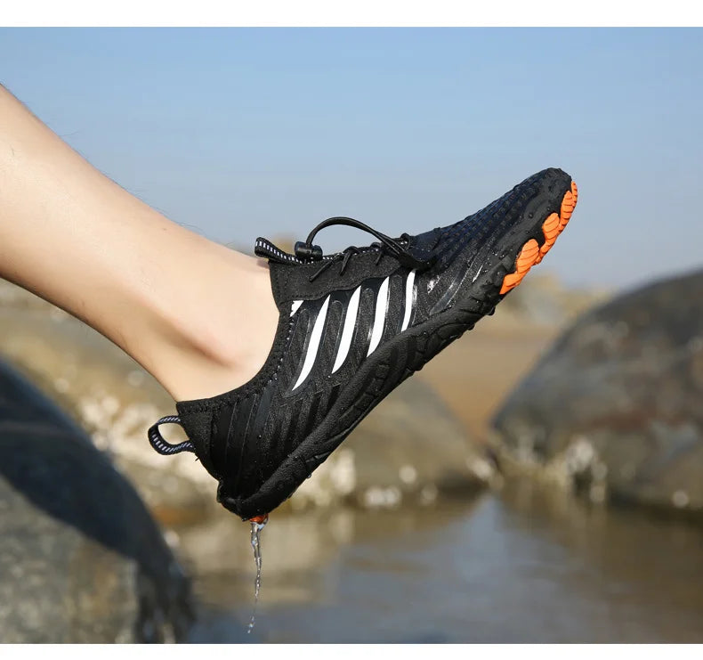 Herren Damen Wasserschuhe Aqua-Schuhe Drainage-Schuhe Strandsport Schwimmsandalen Schnelltrocknend Bootfahren Barfuß Tauchen Angeln Surfen Sneaker