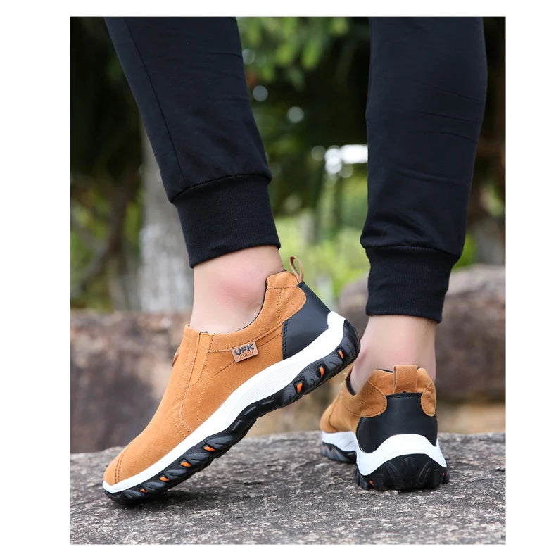 Sapatos desportivos casuais para homem, para caminhadas ao ar livre, acampamento, corrida leve e jogging, mocassins antiderrapantes, sapatos de caminhada, tamanhos grandes 38-50