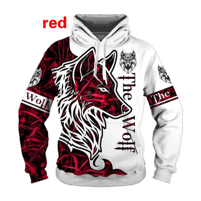 Wolf-Print-Hoodies für Herren, 3D-Hoodies, Marken-Sweatshirts, Jacken, hochwertiger Pullover, modische Trainingsanzüge, Animal-Streetwear für draußen