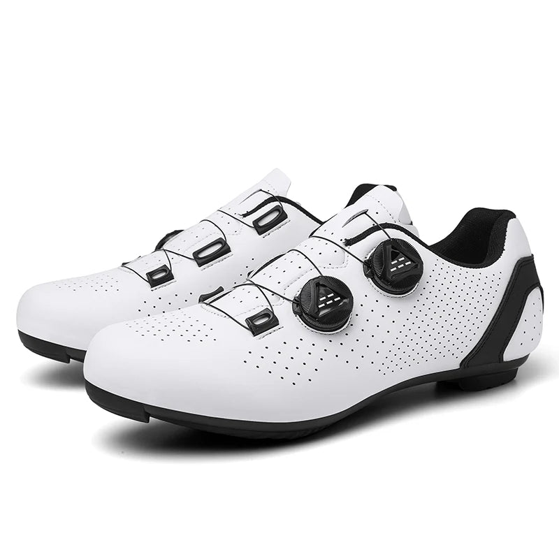 Buty rowerowe MTB dla mężczyzn, sportowe buty do jazdy po bezdrożach i szosie, płaskie buty do szybkiej jazdy na rowerze, obuwie do rowerów górskich z blokami SPD