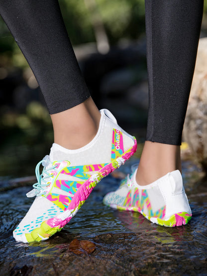 Oiaano Barfußschuhe mit breiter Zehenbox, schwarz, für Damen und Herren, Unisex-Sportsneaker, Aqua-Strandschuhe mit weicher Sohle, leicht und atmungsaktiv