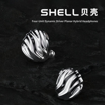 TRN SHELL Four-Unit Dynamic Driver Planar Hybrid Headphones Triple Dynamic + Planar Acoustic Architecture Headphones