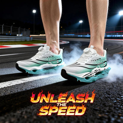 Men's Performance Carbon Plate Running Shoes Women Wide Fit Soft Breathable Mesh Upper Rubber Outsole Sneakers for Marathon Race