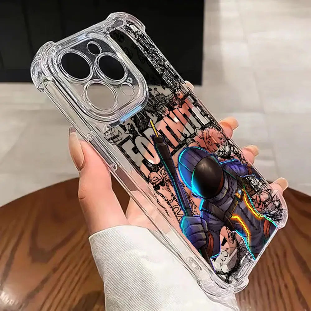 Game Fortnite Phone Case For Samsung Galaxy S26 S25 S24 S23 S22 S21 S20 Edge FE Ultra Plus 4G 5G Anti Fall Clear TPU Cover