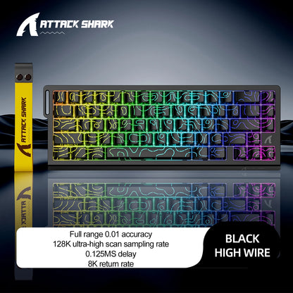 Magnetic Gaming Keyboard ATTACK SHARK X68HE X68PRO HE and FREEWOLF F68 Wired F68Pro Wireless for Pro Gaming 0.01mm Rapid Trigg