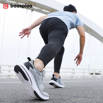 Ténis de corrida para homem da marca Baasploa: ténis casuais de malha, de designer, leves, com atacadores, novos, para desporto ao ar livre e ténis de ténis