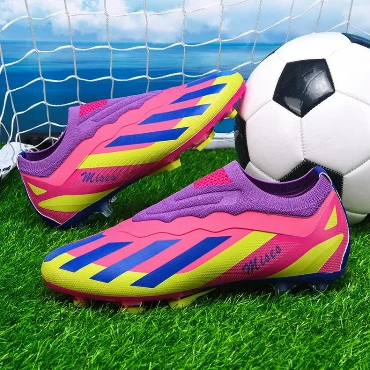 New Men Soccer Shoes Cleats Outdoor Sport Training Breathable Football Boots Long Spikes FG Boys Non Slip Match Comfortable