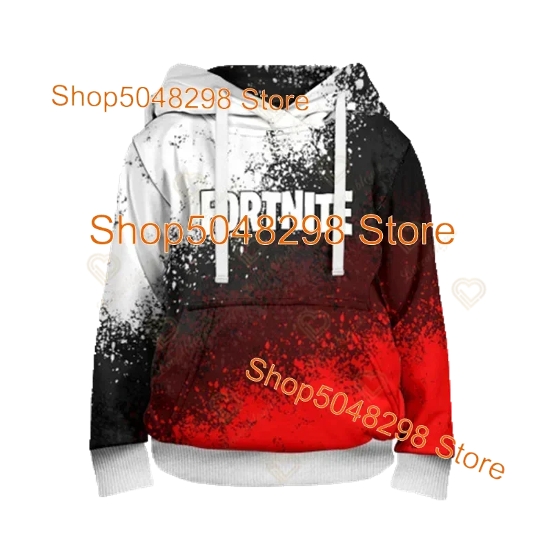 Męskie i damskie bluzy z kapturem z nadrukiem 3D Battle Royale z motywem Fortnite Victory – bluzy z kapturem dla chłopców i dziewcząt w stylu streetwear
