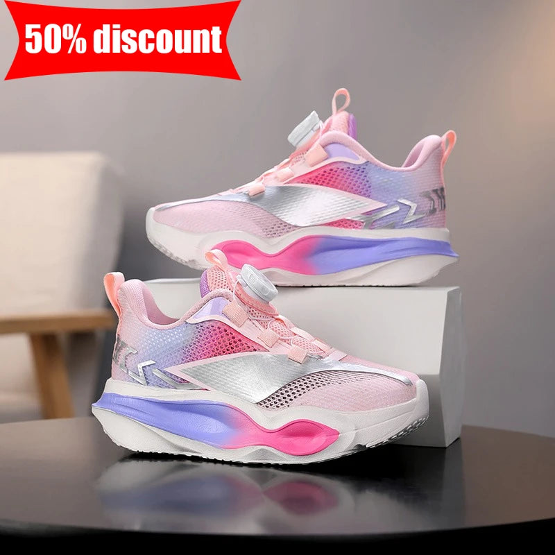 Children Sneakers Fashion Thick Soft Sole Cushioning Elastic Casual Comfortable Tennis Shoes New Lightweight Mesh Jogging Shoes