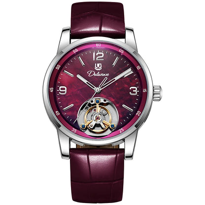 Montre Tourbillon Homme Mode Sport Automatique Mécanique Étanche Montre-bracelet de luxe de marque haut de gamme