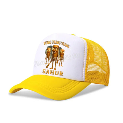 Italian Brainrot Baseball Caps Funny Anime Printed Tung Tungtung Sahur Sunny Hats Summer Adjustable Famliy Headdress Cap Gifts