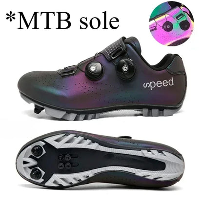 Pánské cyklistické boty vhodné pro horské sporty, se samozamykacími pedály, dámské MTB cyklistické boty, prodyšné cyklistické boty