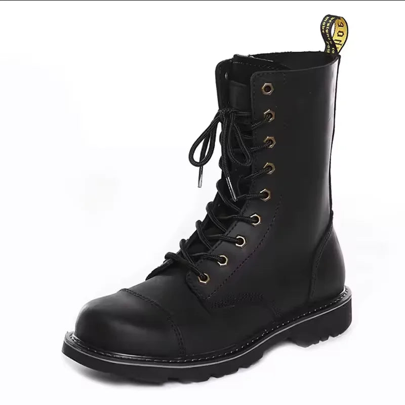 KOWM Cowhide Outdoor Men Hiking Shoes Waterproof Tactical Desert shoes Hunting Boots Snow Boots Fur Sneaker Women Trekking Shoes