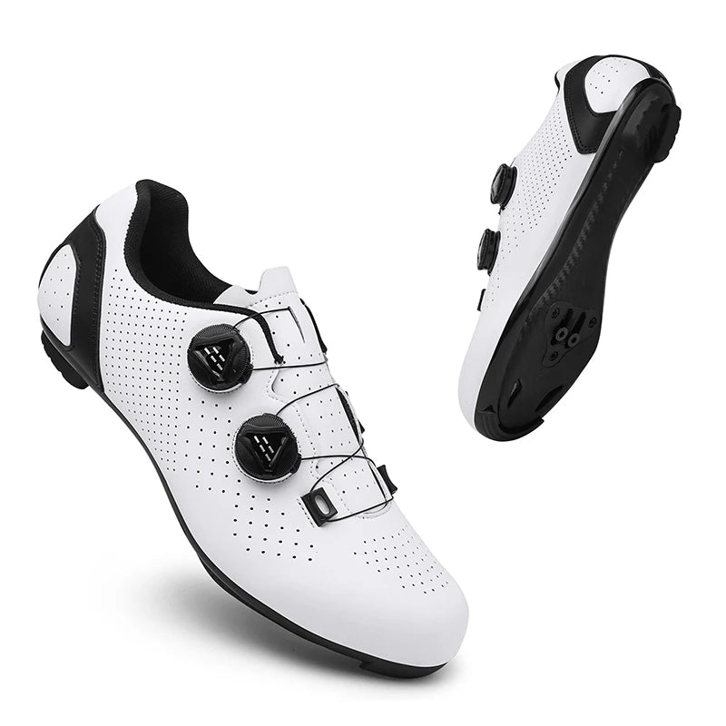Buty rowerowe MTB dla mężczyzn, sportowe buty do jazdy po bezdrożach i szosie, płaskie buty do szybkiej jazdy na rowerze, obuwie do rowerów górskich z blokami SPD