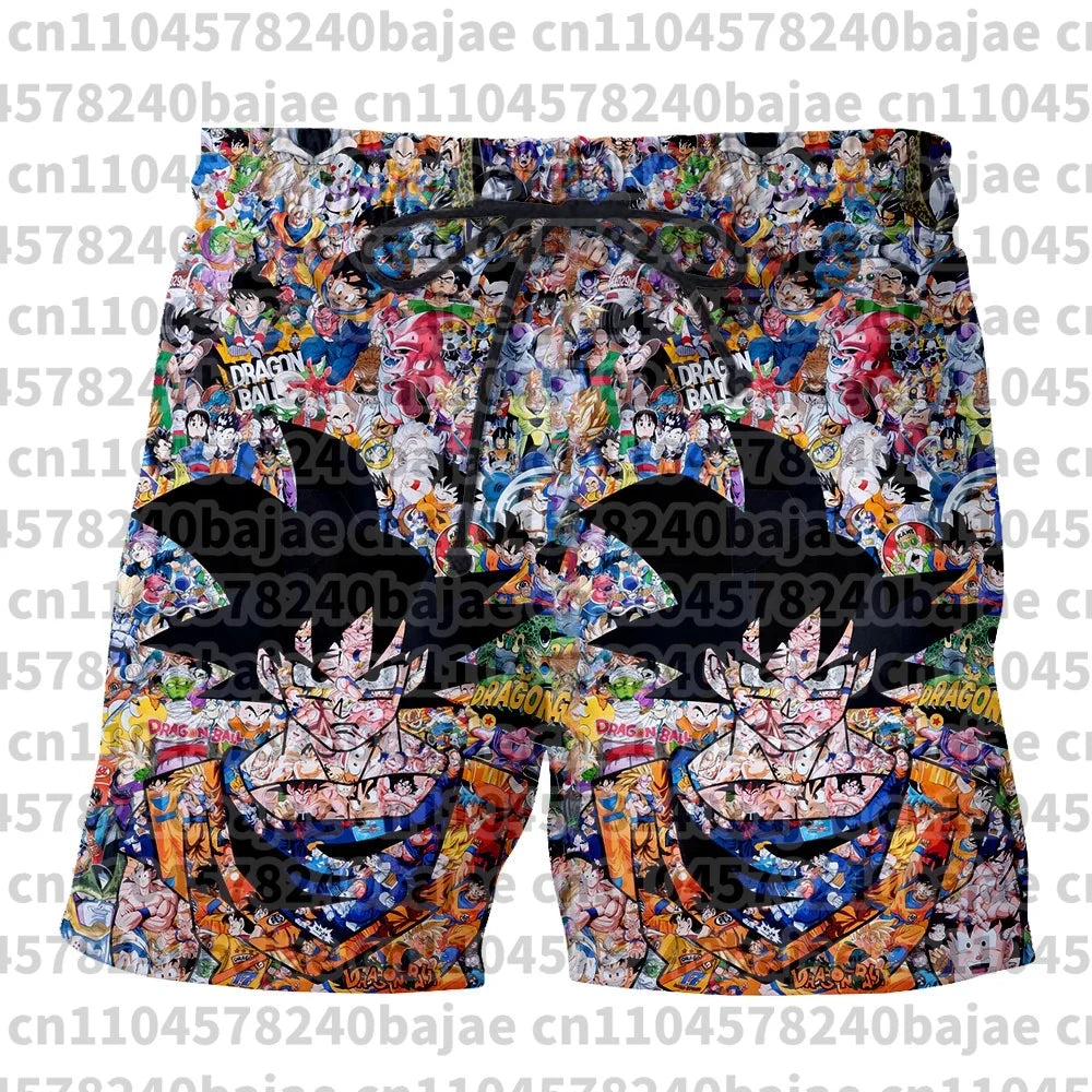 Dragon Ball 3D Print Shorts 2026 Japanese Anime Breathable Quick-Dry Sport Pants Retro Y2K Hip Hop Summer Men's Beach Shorts