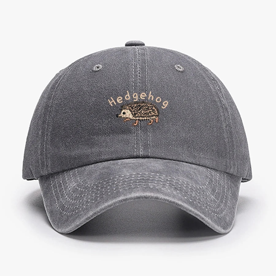 Mini Hedgehog Embroidery cotton Baseball caps for Men Women Washed vintage Hat Sports Fishing trucker Summer Autumn Peaked cap