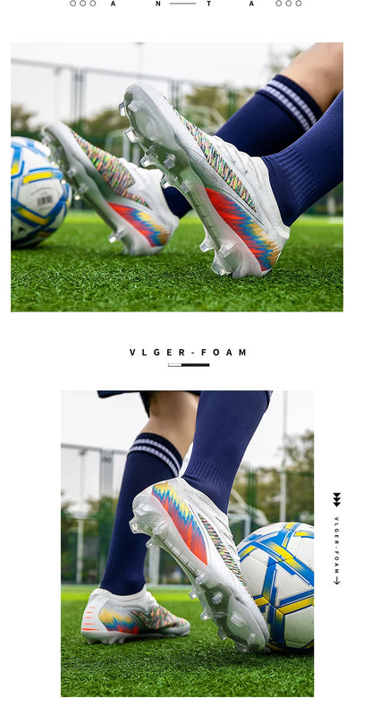 Chaussures de football pour homme, crampons, chaussures de football professionnelles pour femme, entraînement en extérieur, résistantes, pour terrain ferme, légères, rugby pour adulte