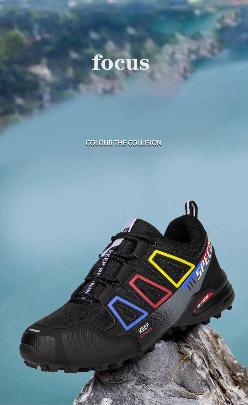 Chaussures de randonnée unisexes à lacets, antidérapantes et légères ; chaussures de sport tactiques d'entraînement pour hommes ; chaussures de cyclisme décontractées sans crampons pour femmes