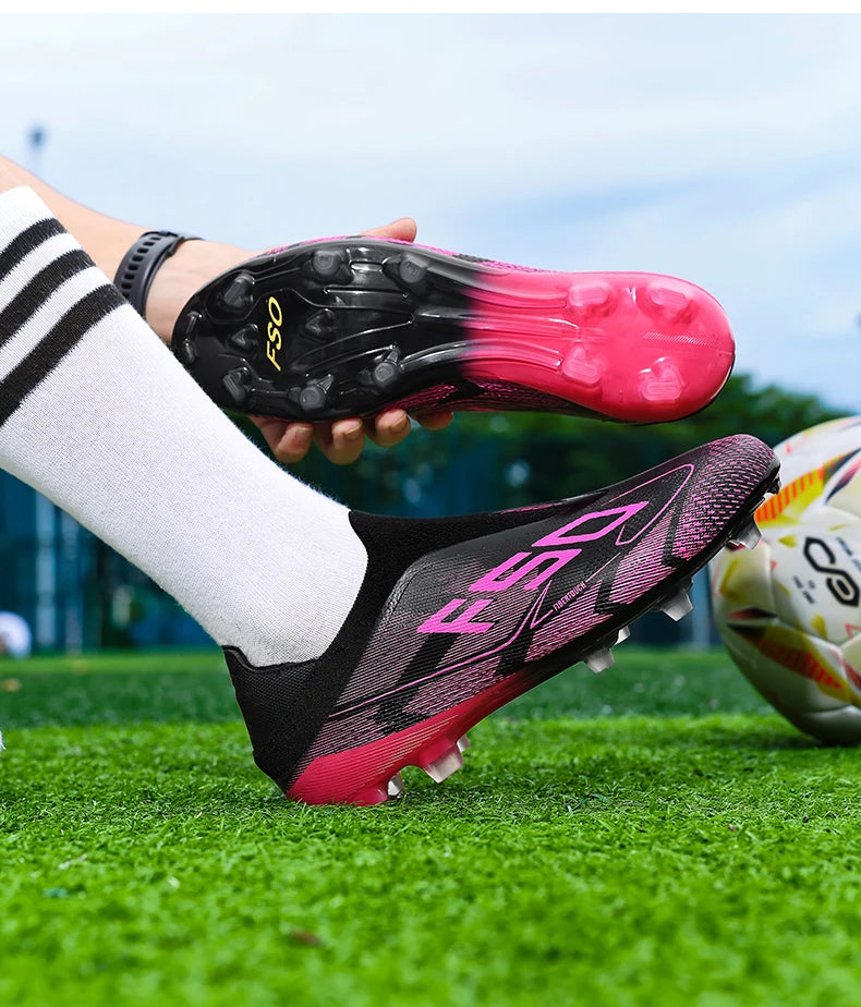New Men Football Boots Non-Slip Boys Outdoor Hot-selling Soccer Shoes Grass Match Sneakers High-quality Cleats High-top Light