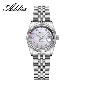 ADDIES New Luxury Women's Watches 28mm Sapphire Glass 50m Waterproof 316L Stainless Steel Business Quartz Wristwatch For Woman