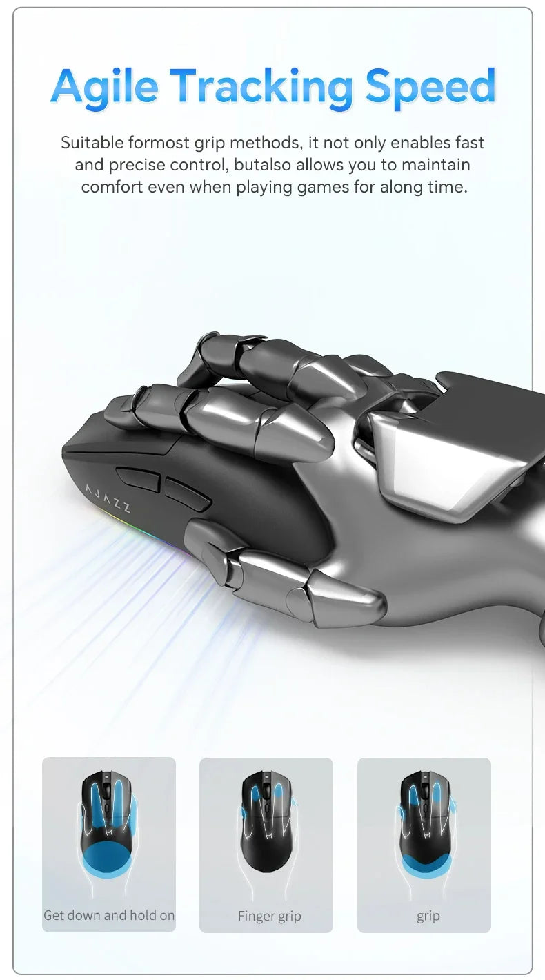 AJAZZ AJ139 V2 MC/AJ139 PRO kabellose Gaming-Maus mit PAW3311/PAW3395-Sensor, 12000DPI/26000DPI, 500mAh, Bluetooth-Gaming-Maus für PC