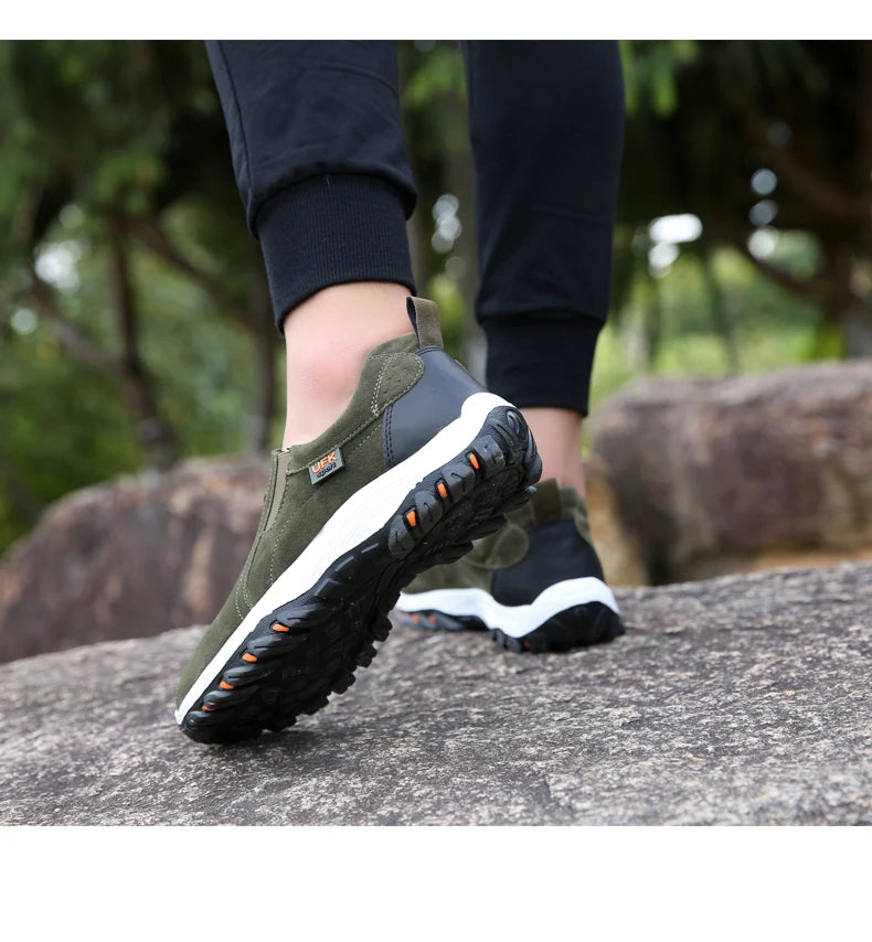 Sapatos desportivos casuais para homem, para caminhadas ao ar livre, acampamento, corrida leve e jogging, mocassins antiderrapantes, sapatos de caminhada, tamanhos grandes 38-50