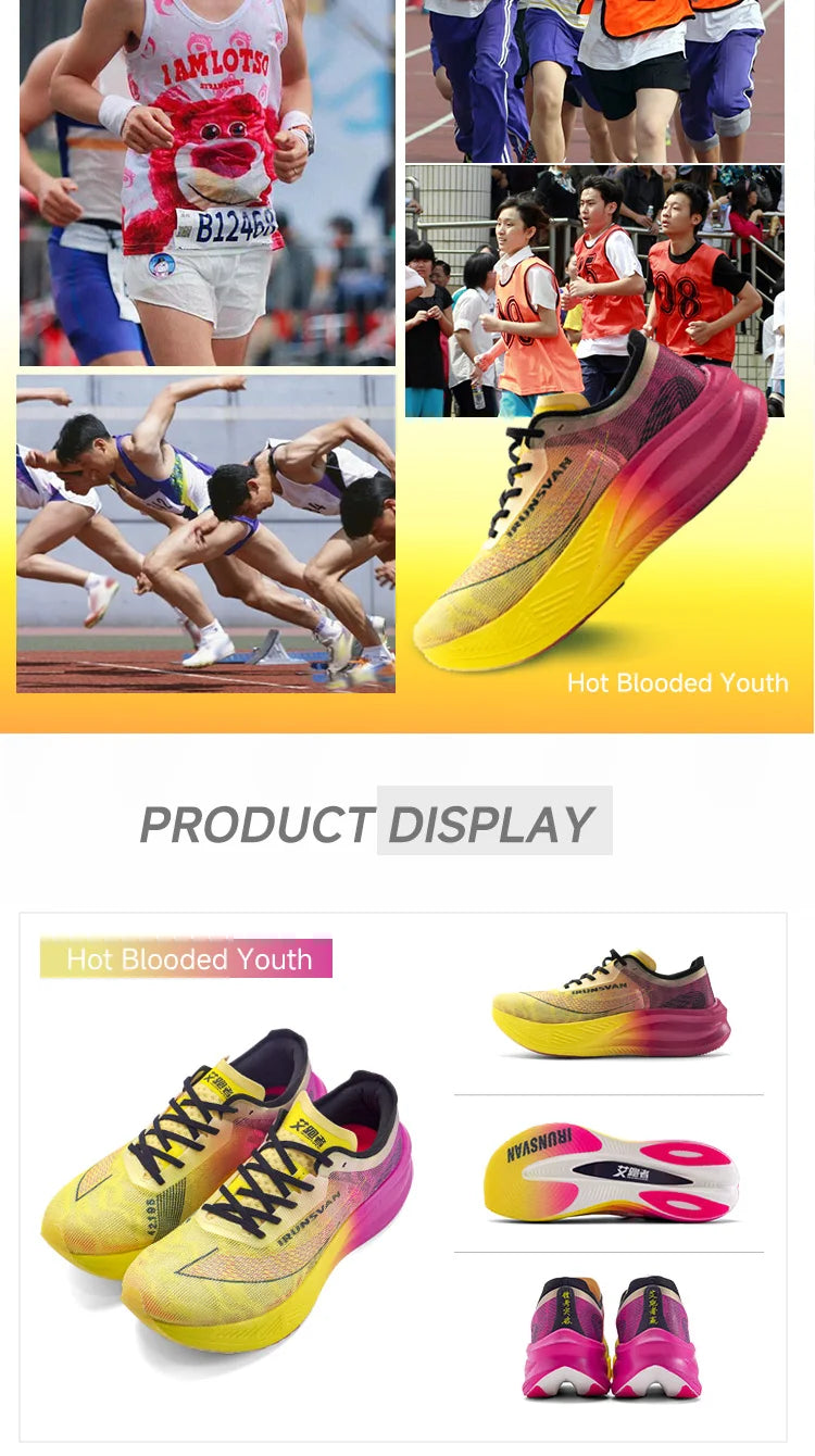 IRUNSVAN Original Carbon Plate Marathon Running Shoes Men Professional Stable Support Shock-relief Ultra-light Rebound Sneakers