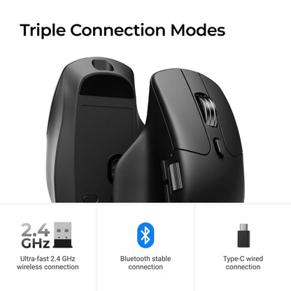 Keychron M6 Wireless Mouse All Silent Micro Switch PixArt 3950 Sensor 8K Polling Rate Dual Scrolling Modes