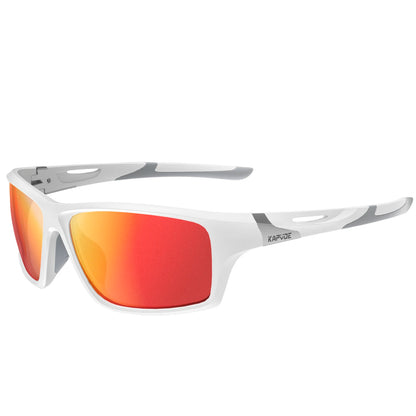Kapvoe Polarisierte Angel-Sonnenbrille Radfahren Herren Damen UV400 Fahrradbrille Sportbrille Fahrradbrille MTB-Fahrradbrille