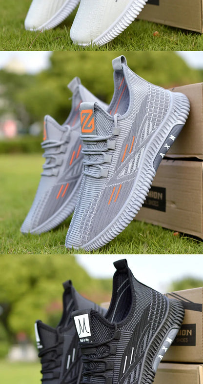 New Summer Men's Shoe Versatile Coconut Shoe Breathable Thin Mesh Casual Slip-On Sports Shoe Comfortable Low Cut round Toe