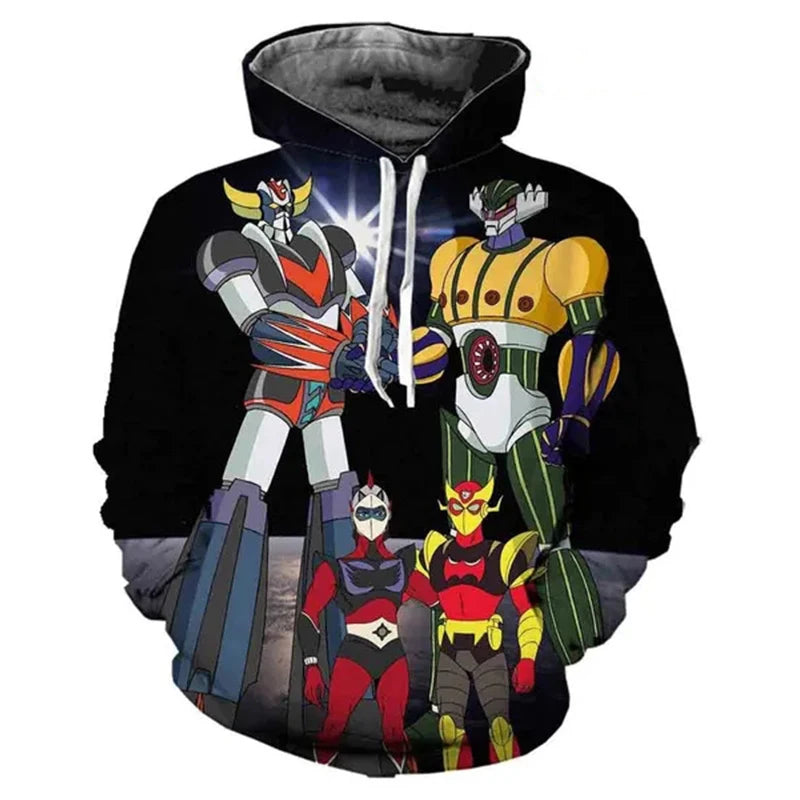 Autumn Mazinger Z Anime Robot 3D Print Hoodies Men Women Fashion Oversized Sweatshirts Hoodie Male Pullovers Tracksuit Clothing