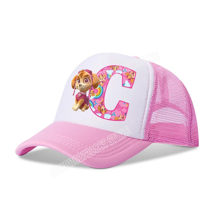 Paw Patrols Baseball Cap Skye Cartoon Anime A-Z Letters Printed Girls Headwear Summer Athleisure Adjustable Fashion Hats Gift