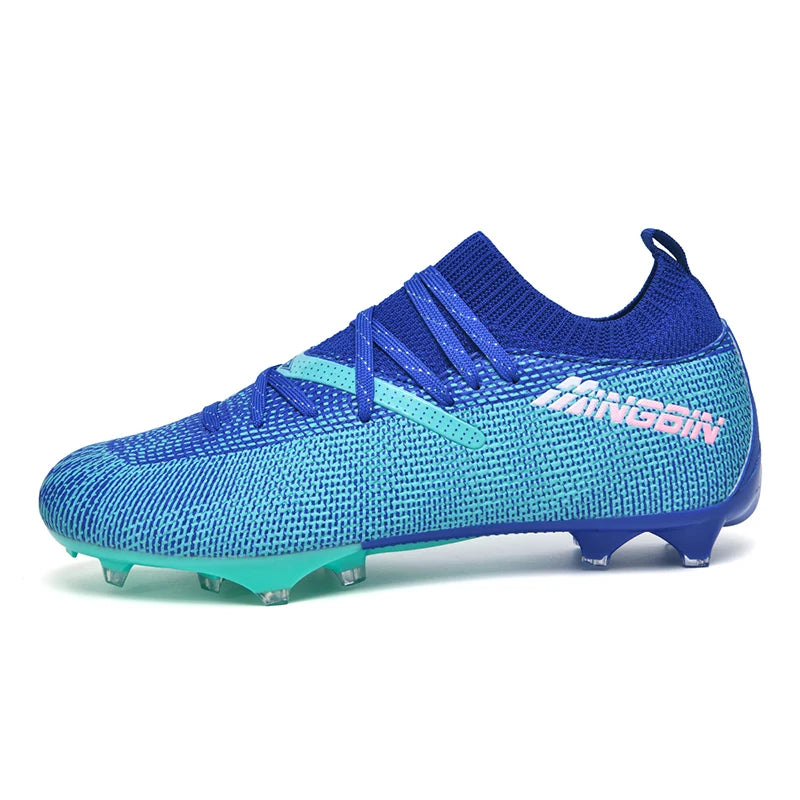 Men's Turf Soccer Shoes Cleats Professional Football Boots Breathable Mesh Youth Soccer Anti-Skid Male Sneakers Society Chuteira