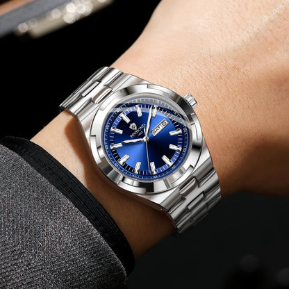 Montres à quartz BINBOND en acier inoxydable pour hommes – Montre de luxe, étanche et luminescente – Modèle original pour homme