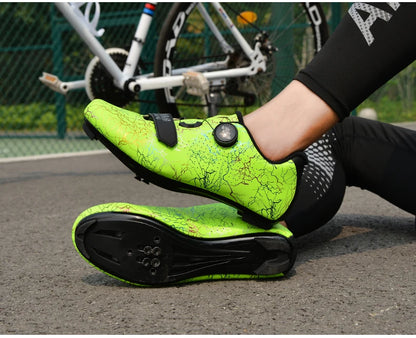 Zapatillas de ciclismo para hombre con cierre automático; zapatillas de ciclismo de carretera; zapatillas deportivas de ciclismo de montaña para exterior; zapatillas de ciclismo de spinning para mujer para interior