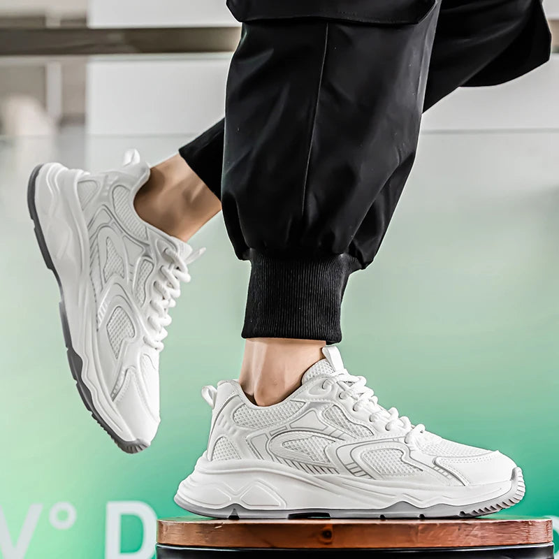 Baskets décontractées pour hommes, printemps-été, semelle souple, antidérapantes, respirantes, chaussures de course en plein air, chaussures de sport Joker pour jeunes
