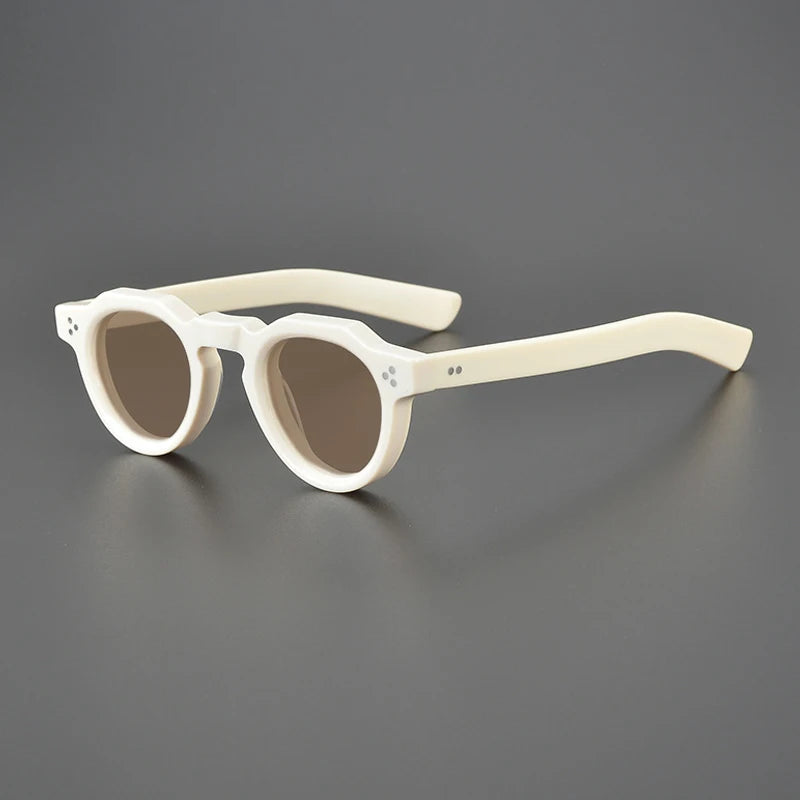 Vintage Polarized Acetate Sunglasses Men Quality Retro Designer Small Sunglasses Women UV400 Handmade Luxury Brand Eyewear