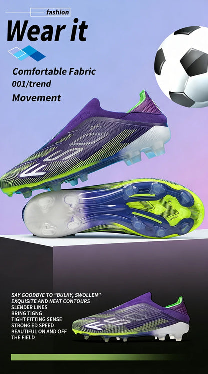 New Men’s Soccer Shoes Outdoor Anti-Slip Youth Sports Shoes Ultralight Turf Comfortable Football Boots