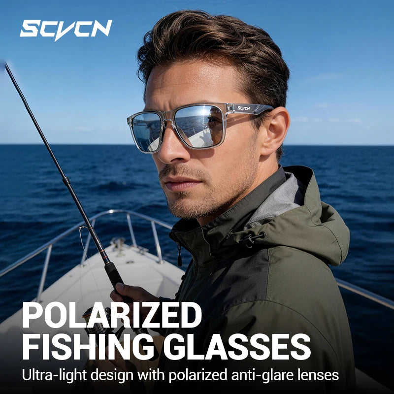 SCVCN Óculos de sol polarizados para atividades ao ar livre, desportos aquáticos, praia, oceano, pesca em plataforma, ciclismo, BTT, desportos de bicicleta e caminhadas – Proteção UV400