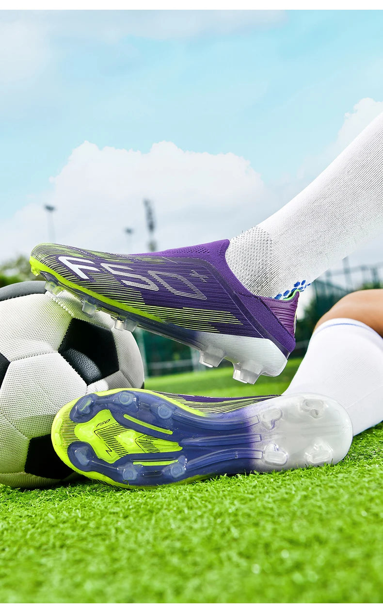 New Men's Soccer Shoes Match Football Boots Sneakers Non-Slip Grass Cleats High-Quality Futsal Indoor Hot-Selling High-Top Outdoor