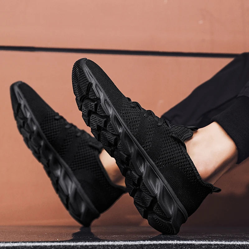 Herenhardloopschoenen met zachte zolen, slijtvaste, ademende sportschoenen van mesh, outdoor-mode, tennis schoenen in grote maten voor heren