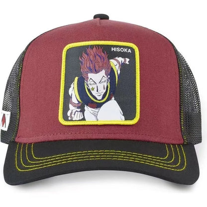 Hunter X Hunter Cap Summer Snapback Baseball Cap Men's Embroidery Hip-Hop Cap Style Sun Visor Adjustable Trucker Mesh Cap