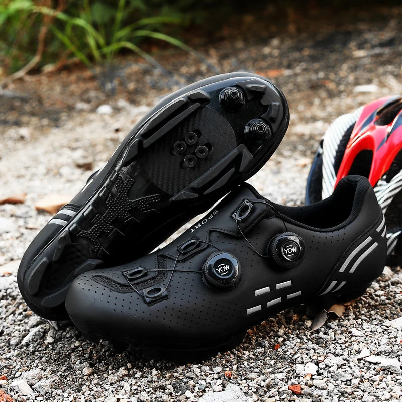 Scarpe da ciclismo di alta qualità da uomo SPD autobloccanti per bici da corsa, scarpe sportive da donna MTB da montagna antiscivolo 36-47