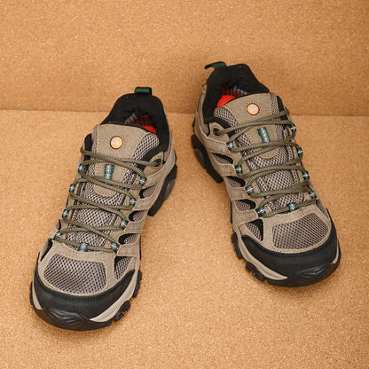 HIKEUP: Zapatillas de senderismo para hombre, de diseño, para escalada y trekking, de cuero, para deportes al aire libre, trabajo y carrera.