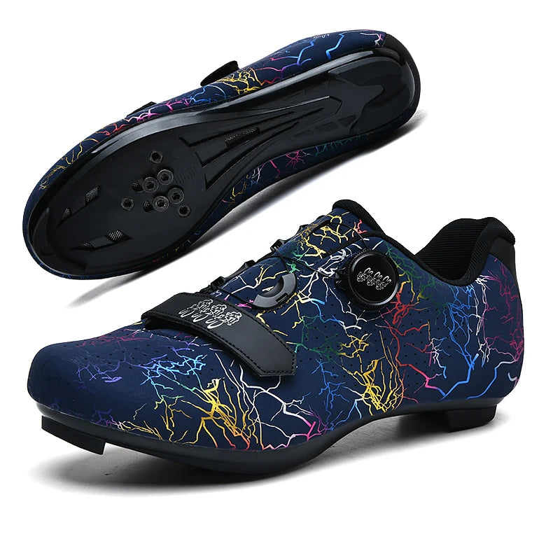 Zapatillas de ciclismo para hombre con cierre automático; zapatillas de ciclismo de carretera; zapatillas deportivas de ciclismo de montaña para exterior; zapatillas de ciclismo de spinning para mujer para interior