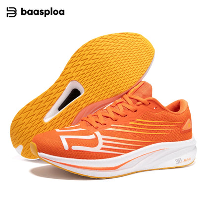 Baasploa Men Professional Running Shoes Lightweight Breathable Jogging Sports Shoes Female Carbon Plate Anti-slip Sneakers